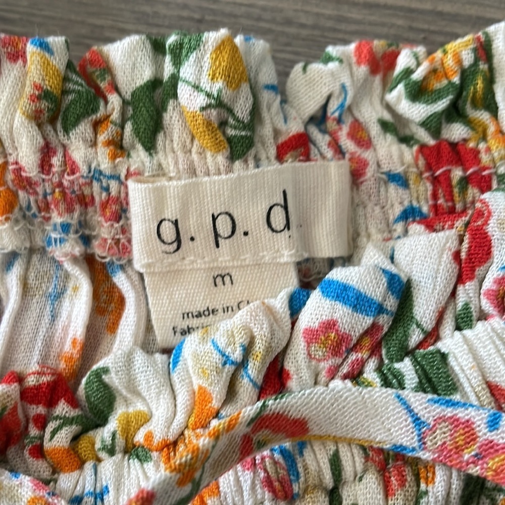 Boutique Floral Off the Shoulder Dress Cream Medium - Picture 4 of 6